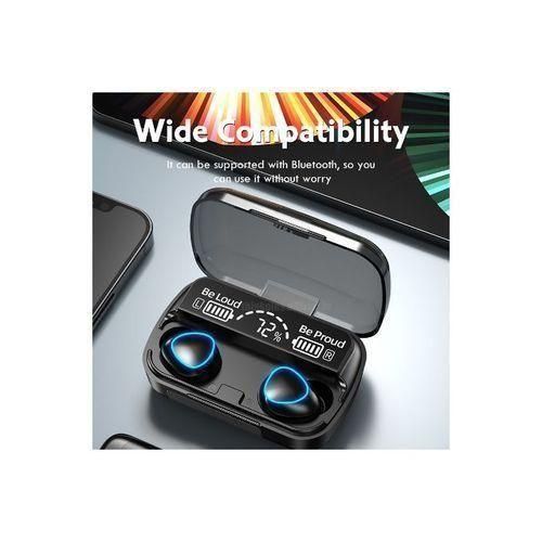 M10 Ear Buds Wireless Airpods M10, Bluetooth 5.1 Headphones In Ear, Bluetooth Earphones with Built-in Microphone, Wireless Ear Buds, Bluetooth Earbuds with Mic, USB Charging Case, Dual Connect