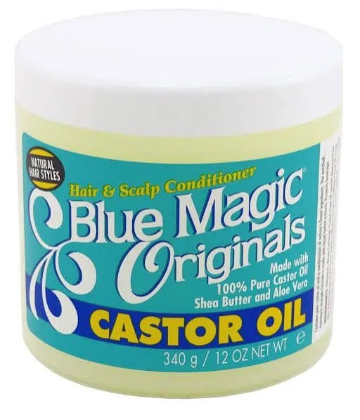 Blue Magic Originals Castor Oil Hair & Scalp Conditioner, Moisturizing Hair Cream with Shea Butter & Aloe Vera, Strengthens Hair Growth, Repairs Dry Damaged Hair 340g