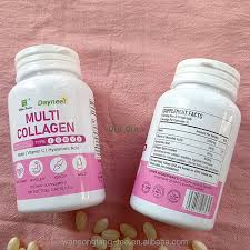 Daynee Multi Collagen Capsules Type I II III V X, Collagen Supplement with Biotin Vitamin C & Hyaluronic Acid, Supports Skin Hair Nails Joints & Anti-Aging, 100 Softgels