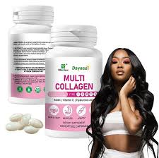 Daynee Multi Collagen Capsules Type I II III V X, Collagen Supplement with Biotin Vitamin C & Hyaluronic Acid, Supports Skin Hair Nails Joints & Anti-Aging, 100 Softgels