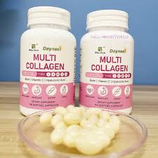 Daynee Multi Collagen Capsules Type I II III V X, Collagen Supplement with Biotin Vitamin C & Hyaluronic Acid, Supports Skin Hair Nails Joints & Anti-Aging, 100 Softgels