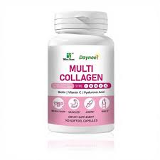 Daynee Multi Collagen Capsules Type I II III V X, Collagen Supplement with Biotin Vitamin C & Hyaluronic Acid, Supports Skin Hair Nails Joints & Anti-Aging, 100 Softgels