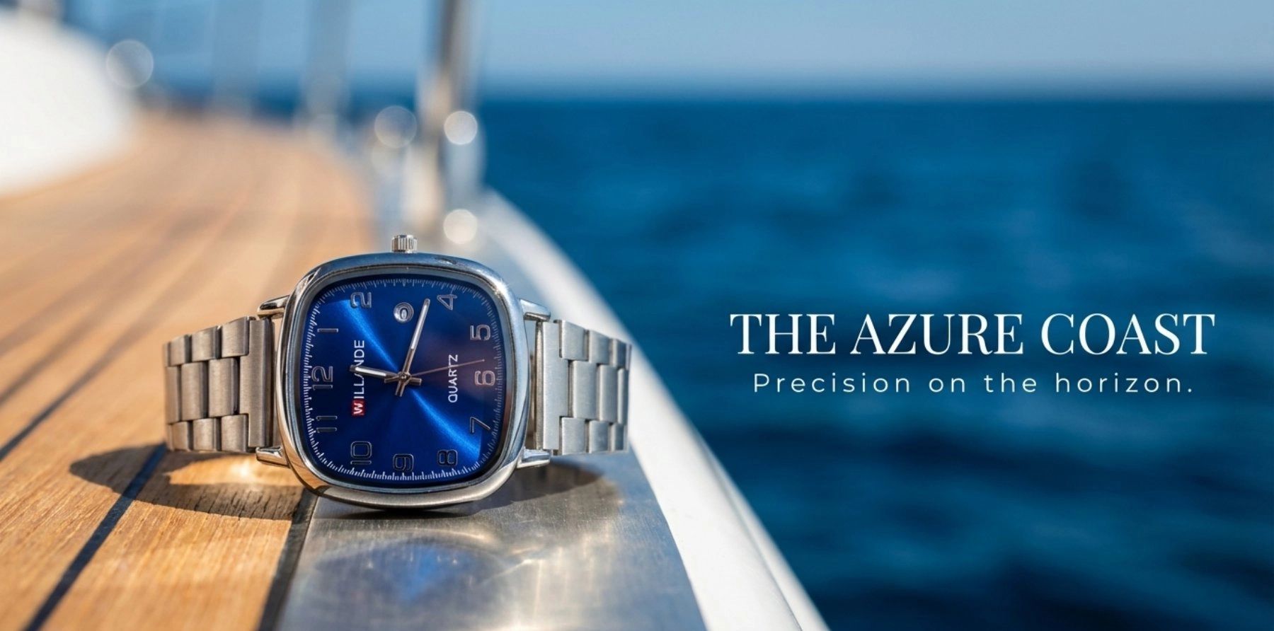 Willande square quartz wrist watch with stainless steel strap, date display, water resistant elegant design for men and women, casual and business fashion timepiece