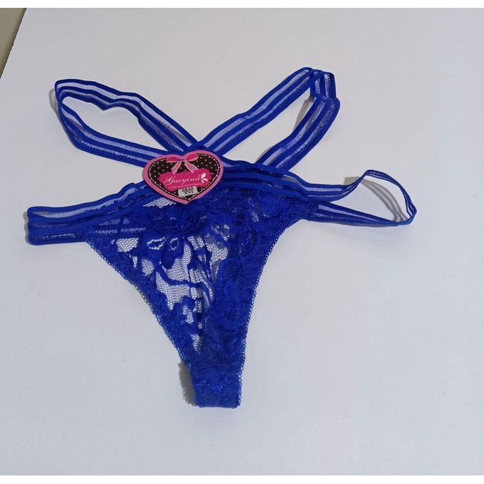 3pcs Women’s Sexy 2-Strap Lace Thong Panties – Low-Waist Cotton Underwear, Soft Breathable Lingerie Briefs for Ladies \