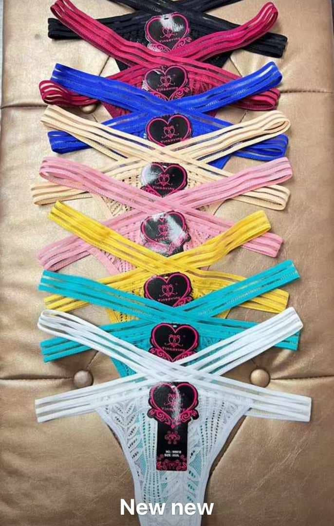 3pcs Women’s Sexy 2-Strap Lace Thong Panties – Low-Waist Cotton Underwear, Soft Breathable Lingerie Briefs for Ladies \