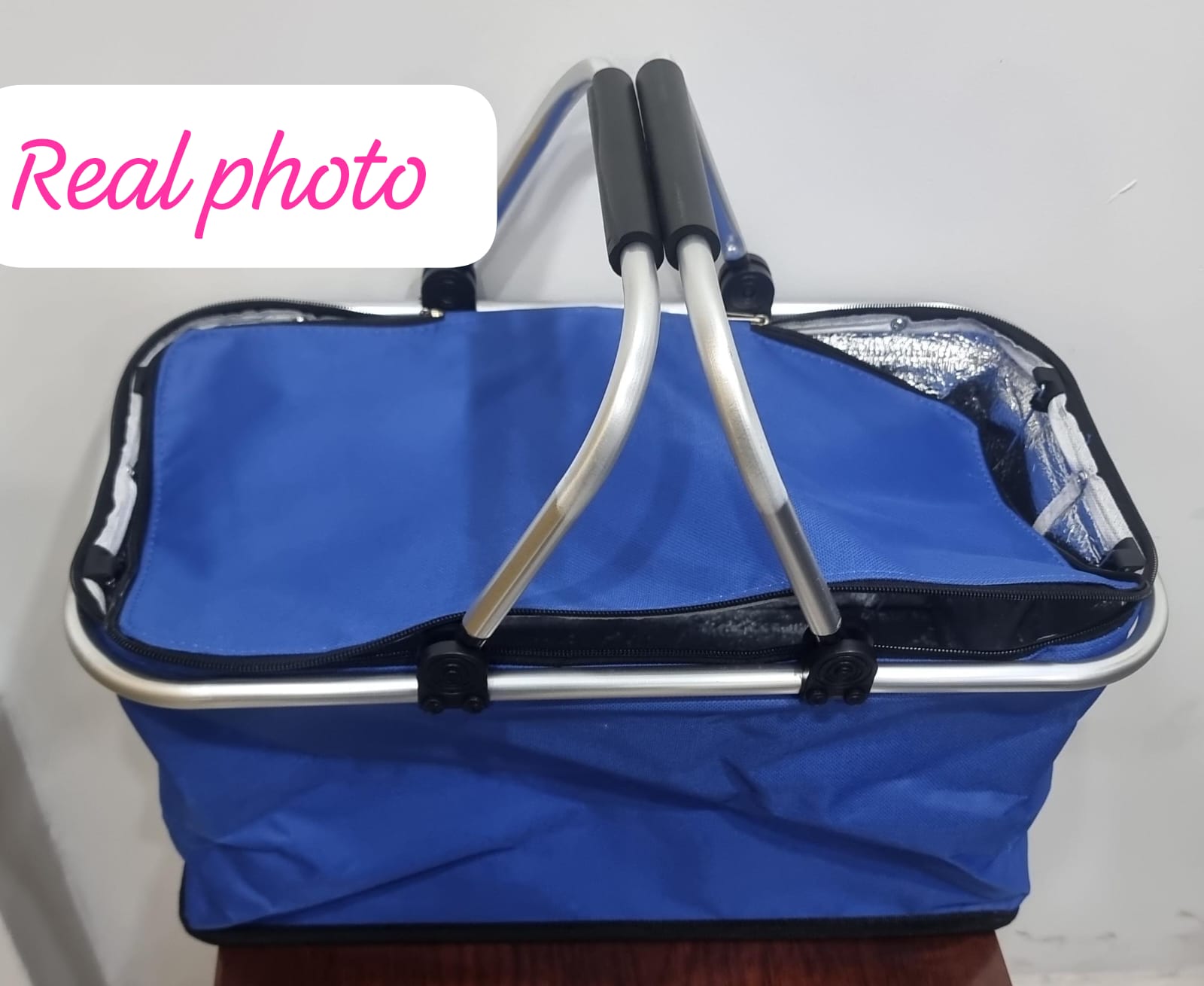 Picnic Foldable Insulated Portable Cooler Bag – Large Capacity Travel Food Storage (Black, Red & Blue). Foldable insulated picnic cooler bag with large capacity. Keeps food fresh, lightweight and easy