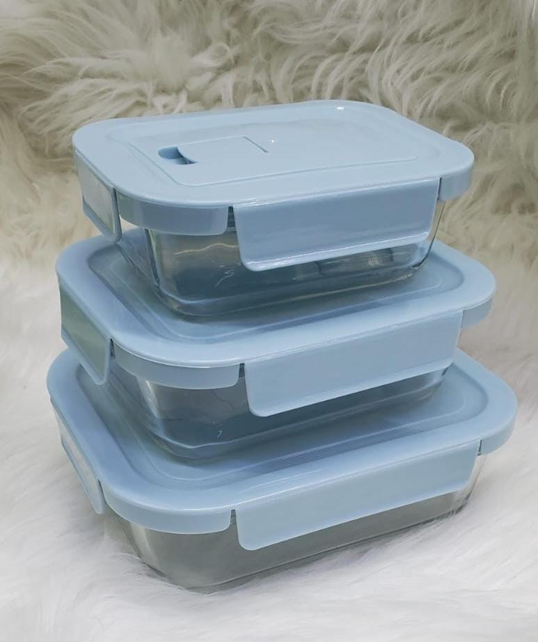 🔥🔥🔥NEW ARRIVAL🔥🔥🔥‼️Glass Snack Box with FREE LUNCH BAG – Borosilicate Glass Food Container for Baking, Microwave & Lunch Storage, Available in 500ml, 750ml, 1040ml