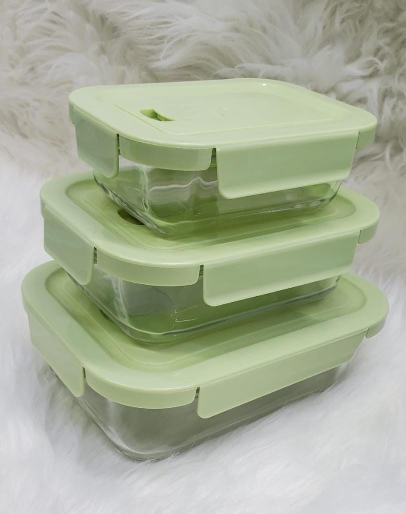 🔥🔥🔥NEW ARRIVAL🔥🔥🔥‼️Glass Snack Box with FREE LUNCH BAG – Borosilicate Glass Food Container for Baking, Microwave & Lunch Storage, Available in 500ml, 750ml, 1040ml