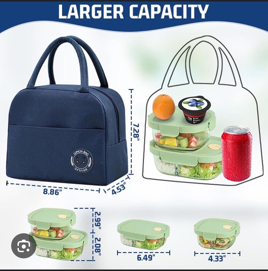 🔥🔥🔥NEW ARRIVAL🔥🔥🔥‼️Glass Snack Box with FREE LUNCH BAG – Borosilicate Glass Food Container for Baking, Microwave & Lunch Storage, Available in 500ml, 750ml, 1040ml