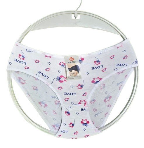 ❤️ Popular Pick!!!  6PCS Women’s Cotton Love-Pattern Panty – Soft Breathable Comfortable Everyday Brief. Cute love-pattern cotton panty. Soft, breathable, and comfortable for daily wear.