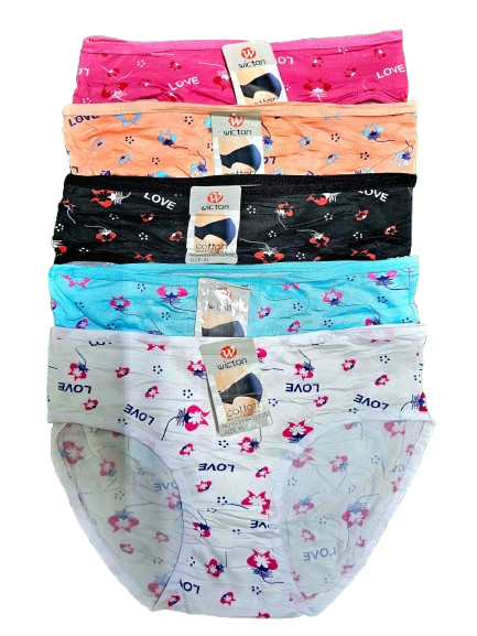 ❤️ Popular Pick!!!  6PCS Women’s Cotton Love-Pattern Panty – Soft Breathable Comfortable Everyday Brief. Cute love-pattern cotton panty. Soft, breathable, and comfortable for daily wear.