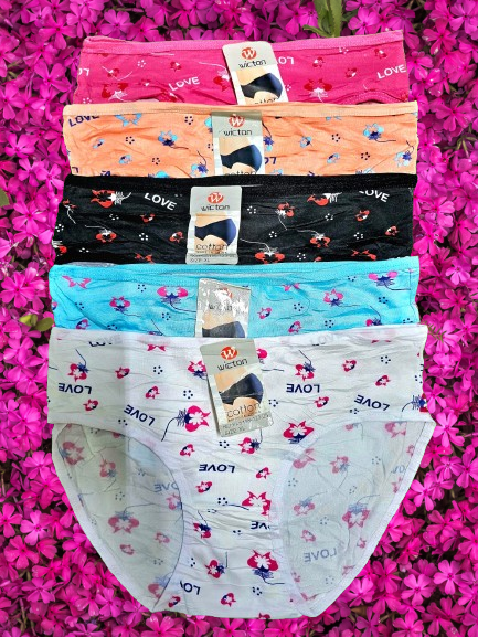 ❤️ Popular Pick!!!  6PCS Women’s Cotton Love-Pattern Panty – Soft Breathable Comfortable Everyday Brief. Cute love-pattern cotton panty. Soft, breathable, and comfortable for daily wear.