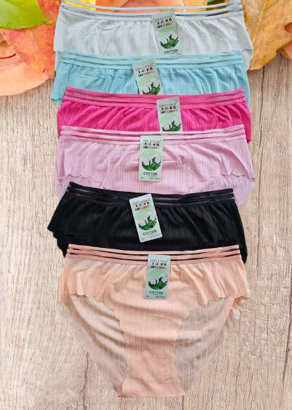 🔥 6PCS New Arrival Seamless Sexy Double Waist Split Panties for Women — Ultra Soft Breathable Stretch Comfort Underwear