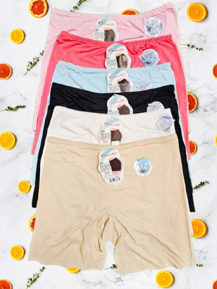 🔥 3PACK Ladies Irresistible Seamless Silk Lace Biker Shorts – Soft Stretch Elegant Comfort Wear