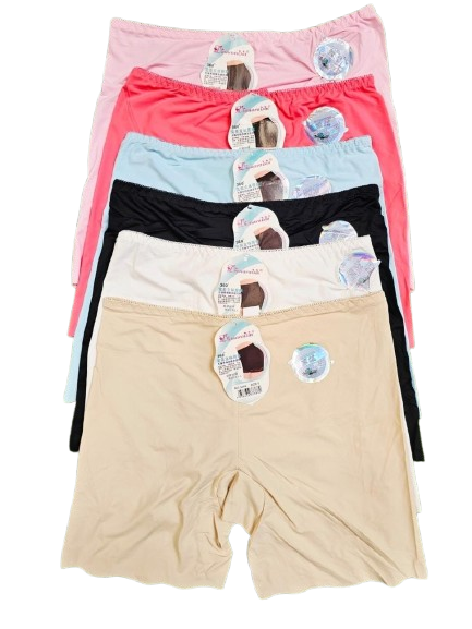 🔥 3PACK Ladies Irresistible Seamless Silk Lace Biker Shorts – Soft Stretch Elegant Comfort Wear