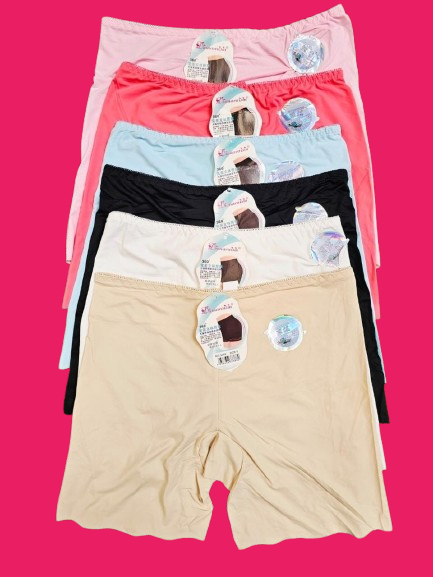 🔥 3PACK Ladies Irresistible Seamless Silk Lace Biker Shorts – Soft Stretch Elegant Comfort Wear