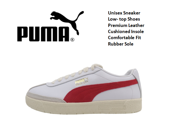 PUMA Clyde Low-top Unisex 5 Sports
Light weight, upper  premium leather, leather tongue, laced up with rubber sole for traction, With a breathable mesh lining and sock liner for comfort Sport Shoes