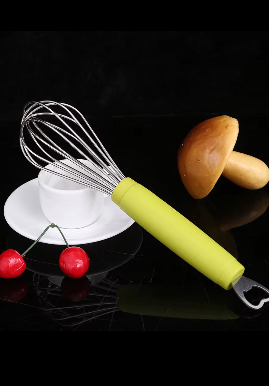 2-in-1 Whisk with Bottle Opener — The ultimate kitchen multitasker!
Whip, mix, and open with ease using this smart 2-in-1 stainless steel whisk. Designed for everyday convenience, it lets you whisk e