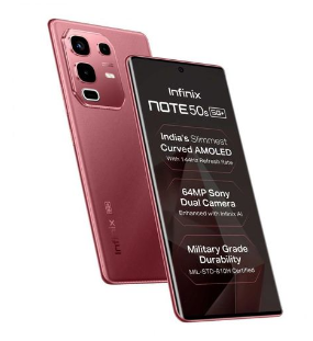 [Black Friday Deal] Infinix Note 50s 5G 8+256GB 6.7" 144Hz Curved AMOLED Display 64MP Camera 5500mAh Battery 45W Fast +10W Reverse Charging Dual SIM IP64 Android 15 On-screen Fingerprint AI Smartphone