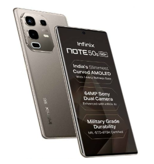 [Black Friday Deal] Infinix Note 50s 5G 8+256GB 6.7" 144Hz Curved AMOLED Display 64MP Camera 5500mAh Battery 45W Fast +10W Reverse Charging Dual SIM IP64 Android 15 On-screen Fingerprint AI Smartphone