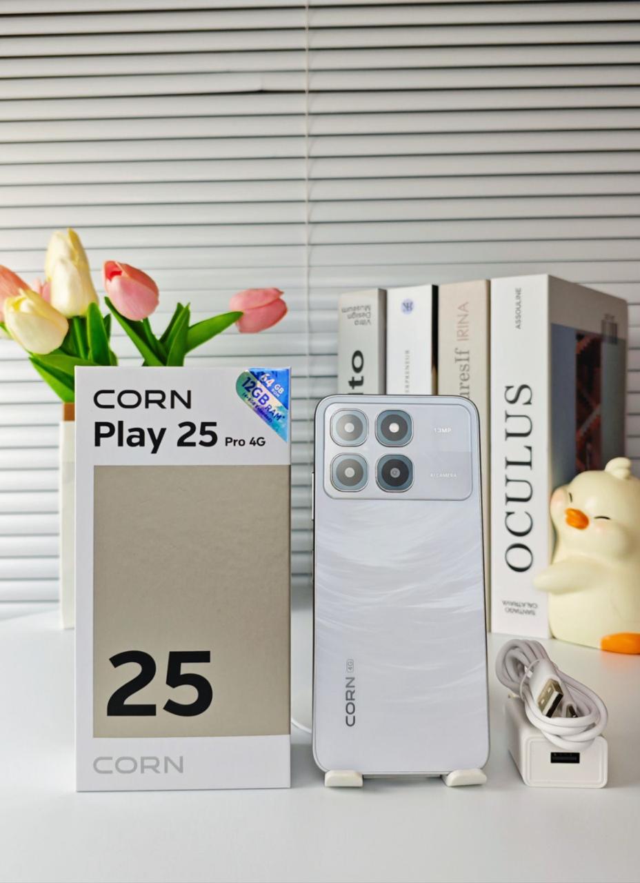 {EASTER SALES OFFERS} CORN PLAY 25 PRO 4G 12GB (4+8) RAM, 64GB ROM, 6.6" HD Display +,13MP Main + 8MP Selfie Camera, 5000mAh, 33W Type-C Charger, Dual SIM, Fingerprint & Face Unlock, Smartphone Phones