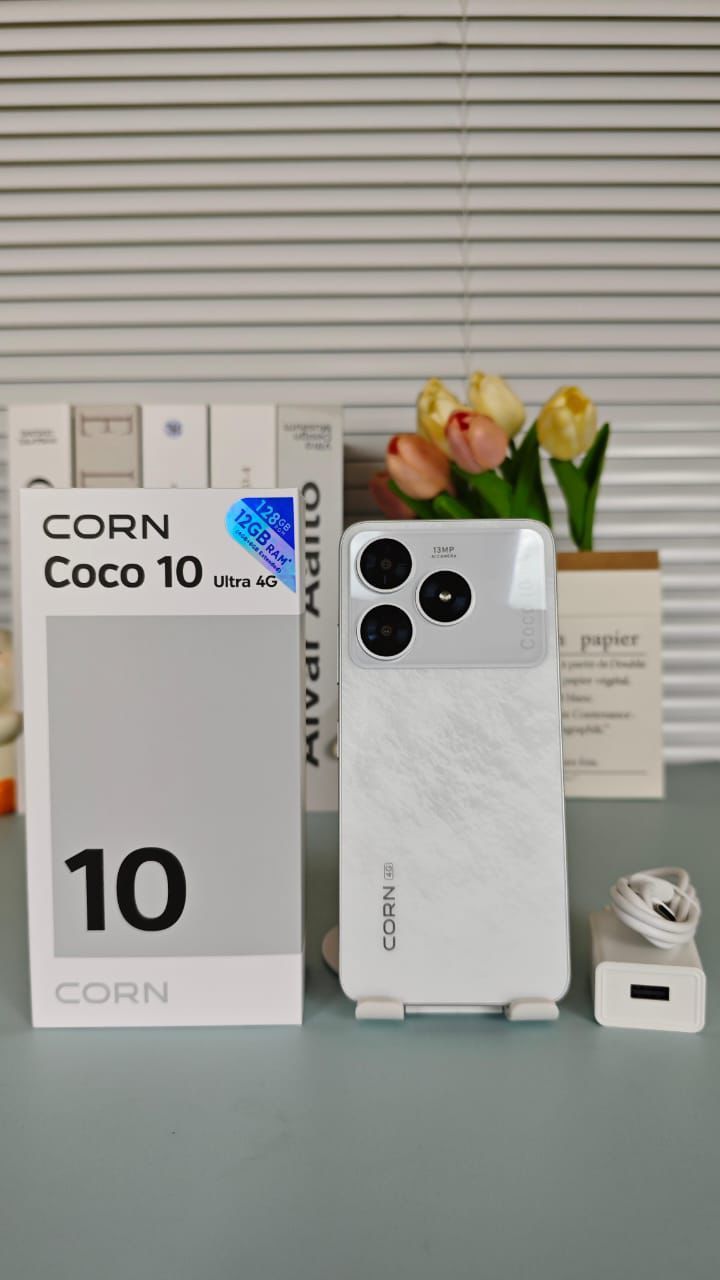CORN COCO 10 ULTRA 128GB Storage Upto 12RAM (4+8) RAM 6.8'' Display 13MP Main +8MP Front Camera 5000mAh Strong Battery 4G Dual SIM Type-C Fast Charging Android Smartphone phones