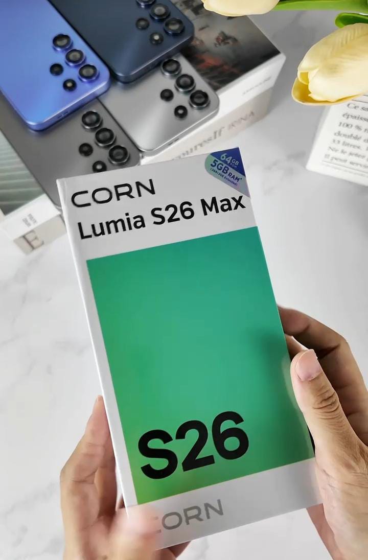 {EASTER SALES OFFERS} CORN LUMIA S26 MAX 64GB Storage 5GB (2+3 Extended) RAM 6.6'' HD+ Waterdrop Screen 13MP Main +8MP Front Camera 5000mAh Battery Dual SIM Face ID GPS OTG Unlocked Android Phone
