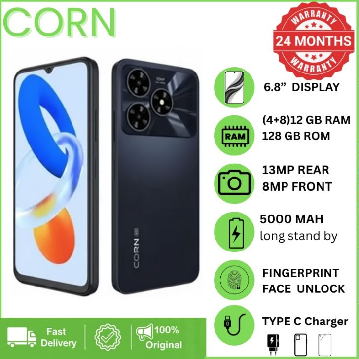 {EASTER SALES OFFERS} CORN COCO 10 ULTRA 128GB Storage Upto 12RAM (4+8) RAM 6.8'' Display 13MP Main +8MP Front Camera 5000mAh Strong Battery 4G Dual SIM Type-C Fast Charging Android Smartphone phones
