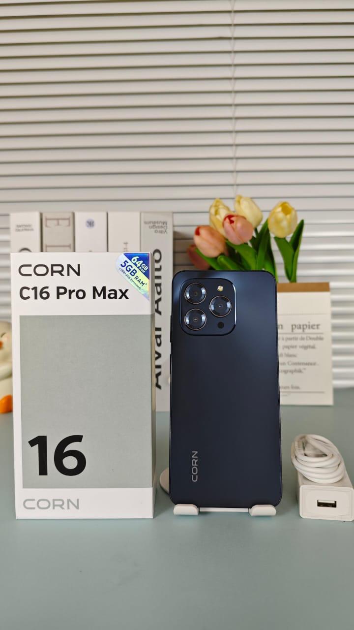 {EASTER SALES OFFERS} CORN C16 PRO MAX 64GB Storage 5GB (2+3 Extended) RAM 6.6'' HD+ Waterdrop Screen 13MP Main +8MP Front Camera 5000mAh Battery Dual SIM Face ID GPS OTG Unlocked Android Smart Phone.