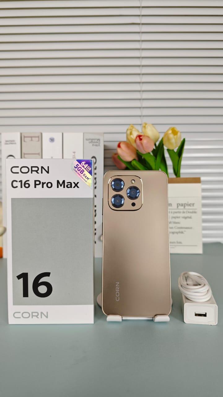 {EASTER SALES OFFERS} CORN C16 PRO MAX 64GB Storage 5GB (2+3 Extended) RAM 6.6'' HD+ Waterdrop Screen 13MP Main +8MP Front Camera 5000mAh Battery Dual SIM Face ID GPS OTG Unlocked Android Smart Phone.