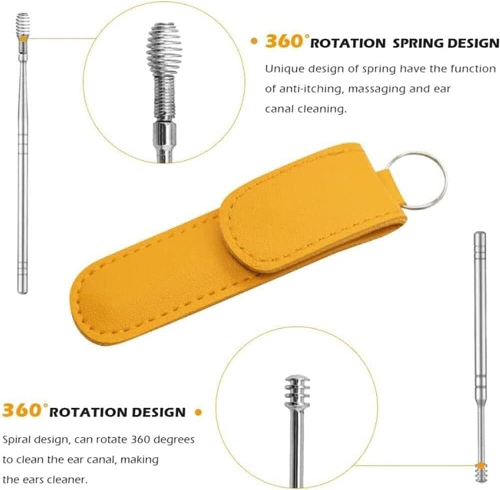 6Pcs Reusable Stainless Steel Earwax Remover Kit
