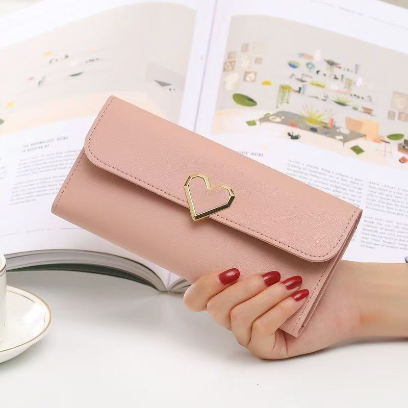 Women Long Wallets Purses Luxury Love Heart Wallets for Ladies Girl Money Pocket Card Holder Female Wallets Phone Clutch Bag