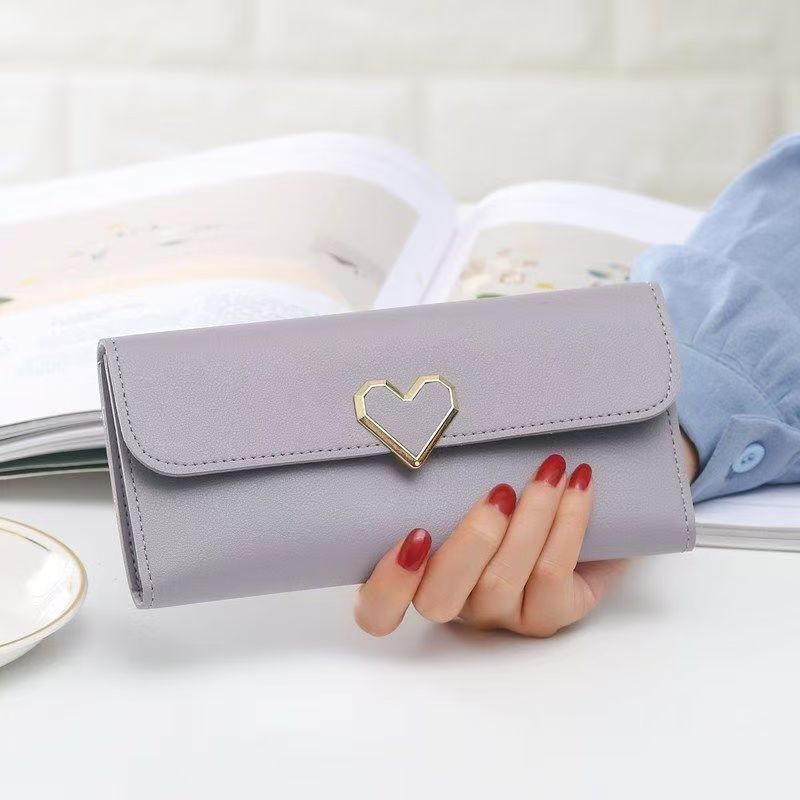 Women Long Wallets Purses Luxury Love Heart Wallets for Ladies Girl Money Pocket Card Holder Female Wallets Phone Clutch Bag