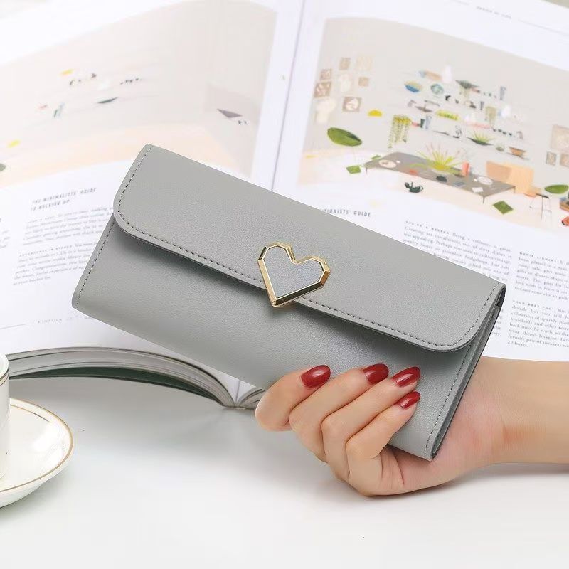 Women Long Wallets Purses Luxury Love Heart Wallets for Ladies Girl Money Pocket Card Holder Female Wallets Phone Clutch Bag
