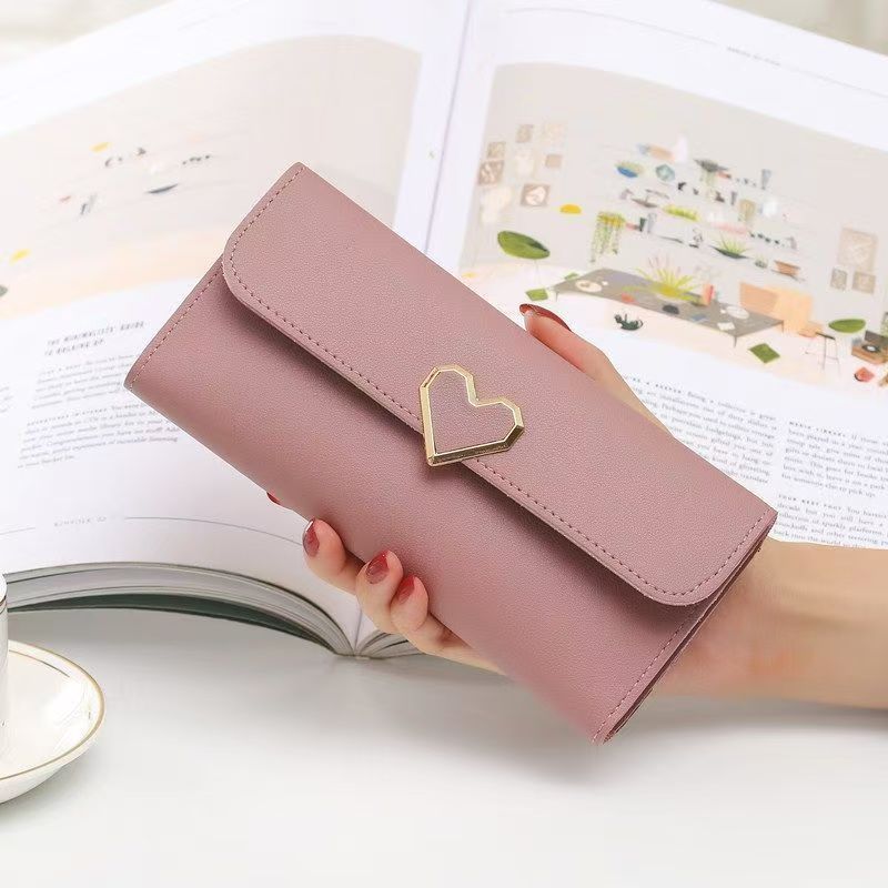 Women Long Wallets Purses Luxury Love Heart Wallets for Ladies Girl Money Pocket Card Holder Female Wallets Phone Clutch Bag