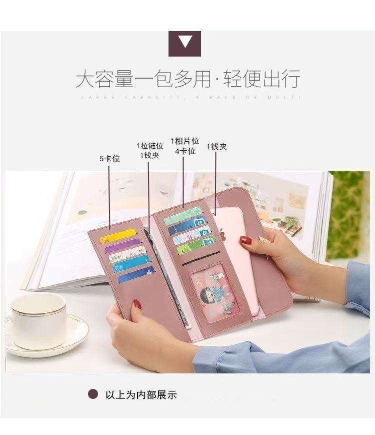 Women Long Wallets Purses Luxury Love Heart Wallets for Ladies Girl Money Pocket Card Holder Female Wallets Phone Clutch Bag