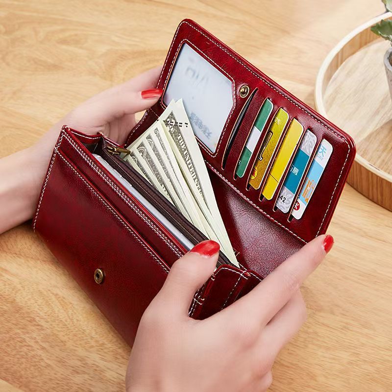 Women Wallets Fashion Long Cultch Card Holder Classic Female Phone Purses Zipper Wallet For Women Pu Leather Money Bag