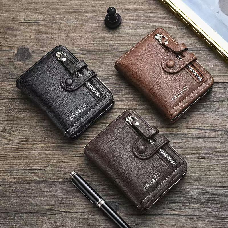 Brand Wallet Men Leather Wallets Purse Short Male Clutch Mens Money Bag Quality Guarantee