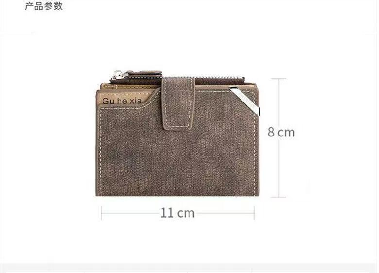 Vintage Men Leather Wallet Short Slim Male Purses Money Credit Card Holders Men Wallet Money Bag