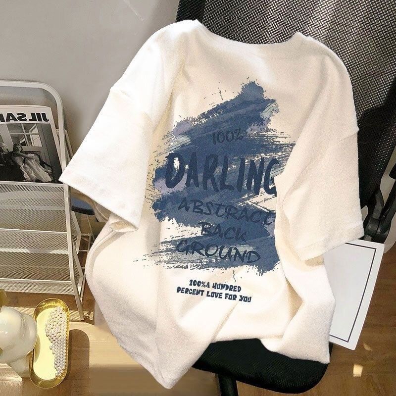 Men Printed T-Shirt Short Sleeve Round Neck Summer Plain White Top Tops For Man Clothing O Neck T-Shirts Tshirt