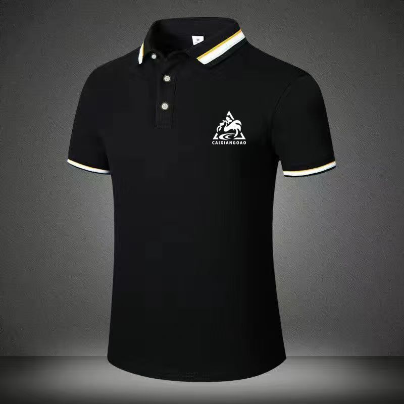Polo shirt business men's T-shirt Summer men's short-sleeved t-shirts boy shirt trend bottom shirt men's top