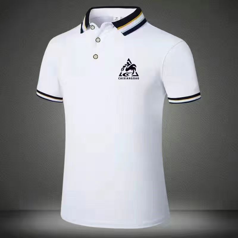 Polo shirt business men's T-shirt Summer men's short-sleeved t-shirts boy shirt trend bottom shirt men's top