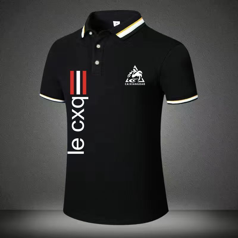 Polo shirt business men's T-shirt Summer men's short-sleeved t-shirts boy shirt trend bottom shirt men's top