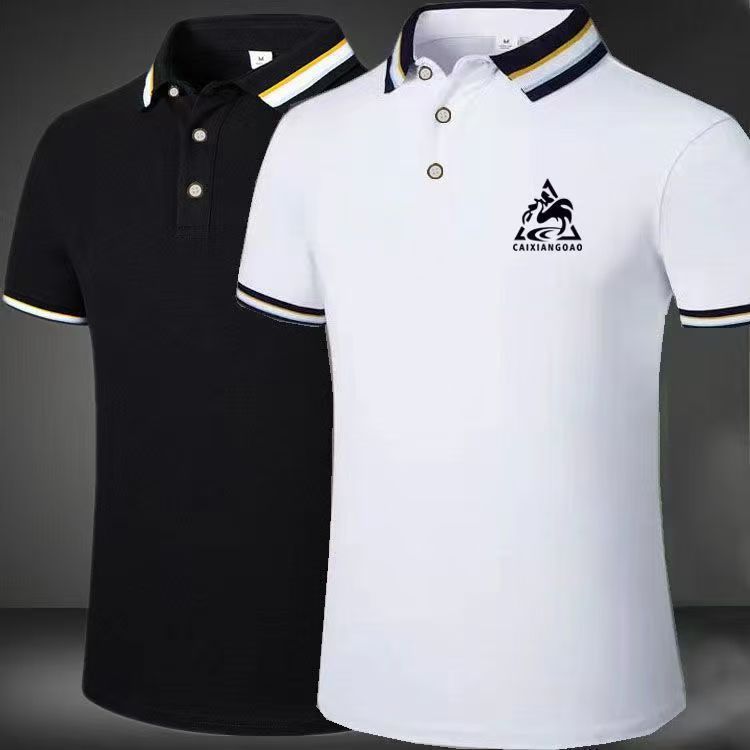 Polo shirt business men's T-shirt Summer men's short-sleeved t-shirts boy shirt trend bottom shirt men's top