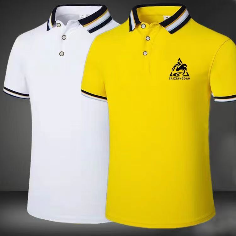 Polo shirt business men's T-shirt Summer men's short-sleeved t-shirts boy shirt trend bottom shirt men's top