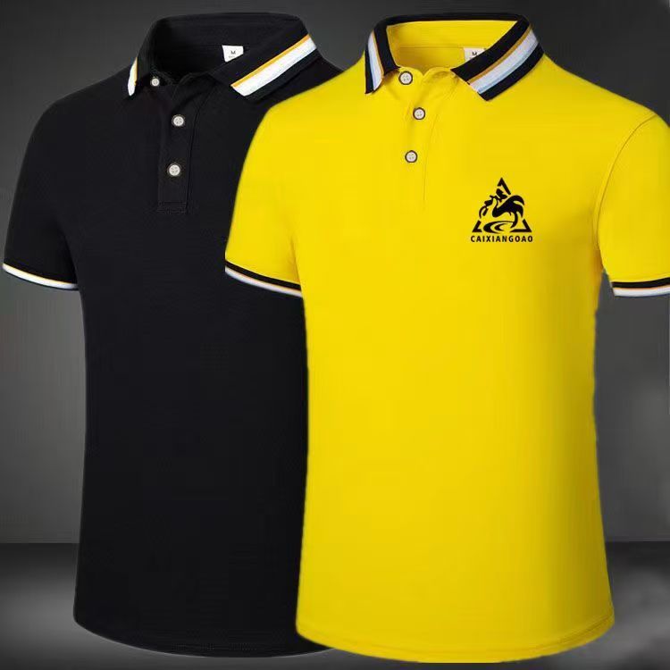 Polo shirt business men's T-shirt Summer men's short-sleeved t-shirts boy shirt trend bottom shirt men's top