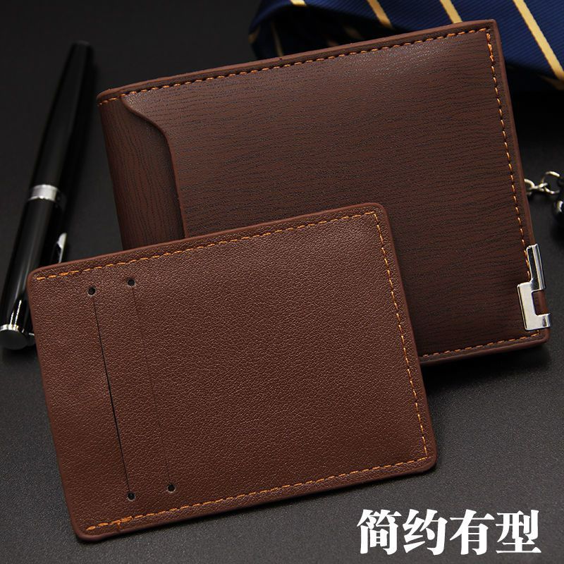 Men Leather Wallet Male Genuine Purse Money Clip Bag Short Small Credit Card Holder Coin Pouch Gift