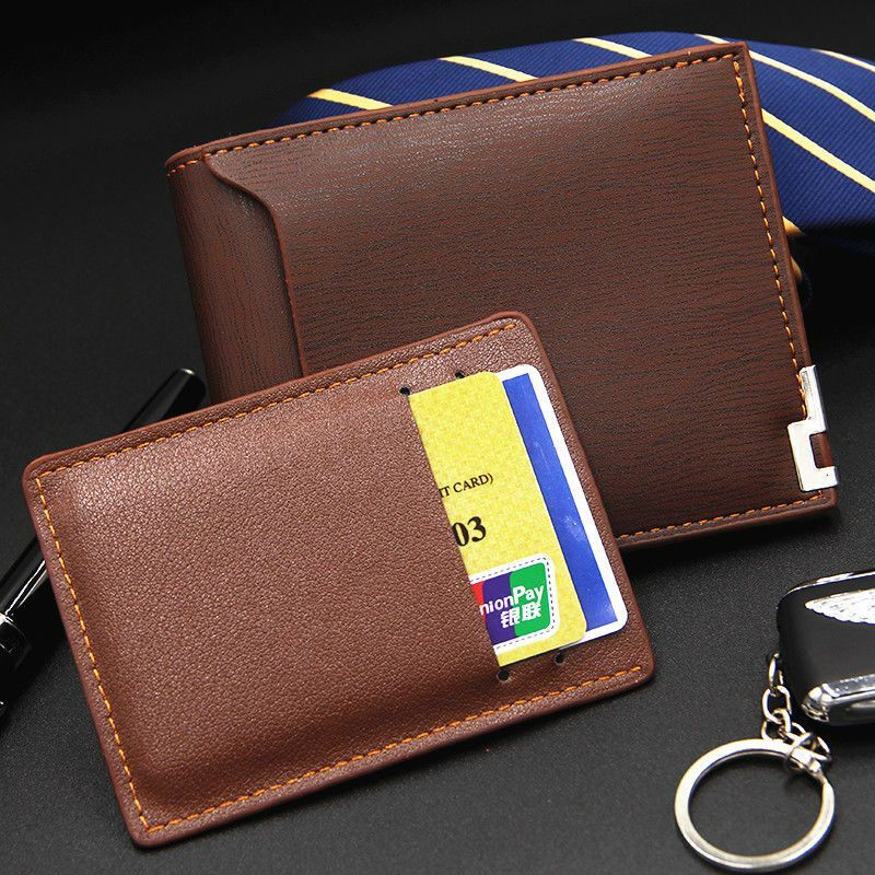 Men Leather Wallet Male Genuine Purse Money Clip Bag Short Small Credit Card Holder Coin Pouch Gift