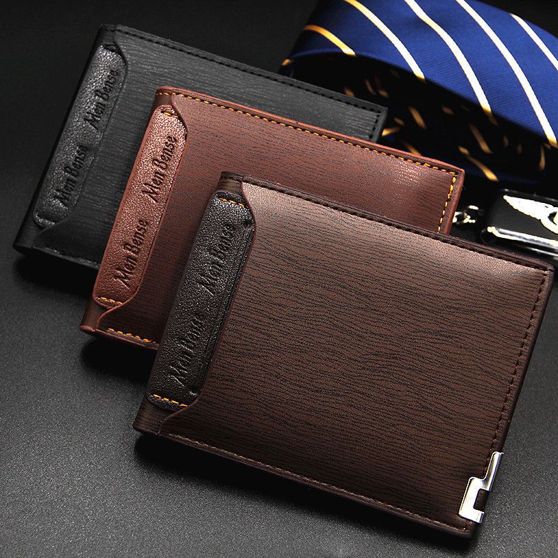 Men Leather Wallet Male Genuine Purse Money Clip Bag Short Small Credit Card Holder Coin Pouch Gift