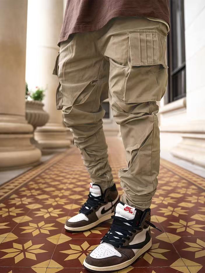 Men's Lightweight Pants Breathable Summer Casual Long Trousers Male Waterproof Quick Dry Cargo Pants